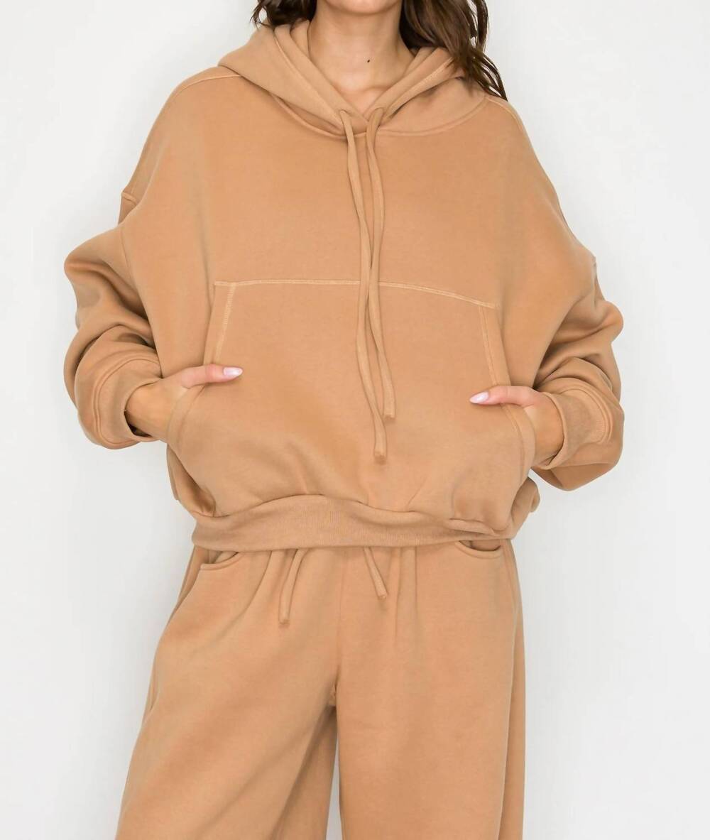 NEW KNIT RIOT harbor oversized hoodie in mocha
